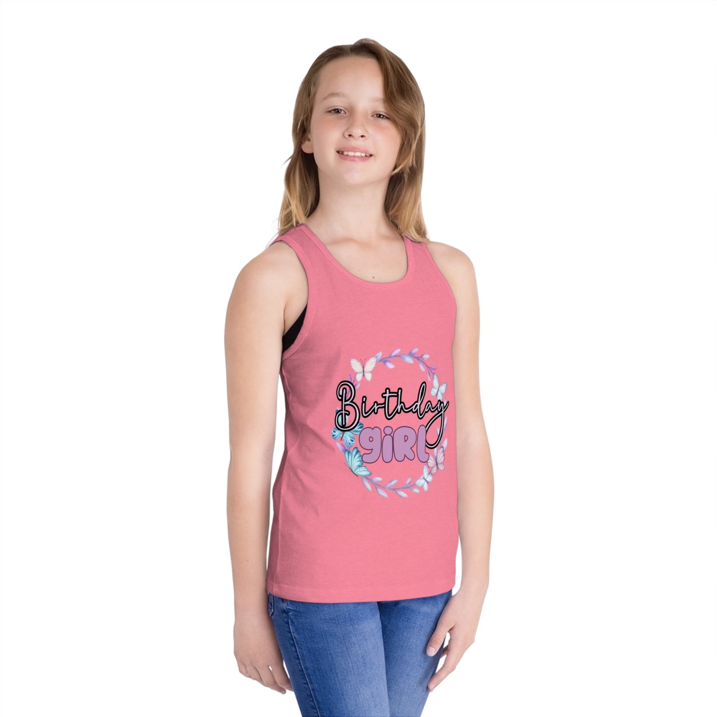 Birthday Girl Jersey Tank Top for Kids - Perfect for Celebrations