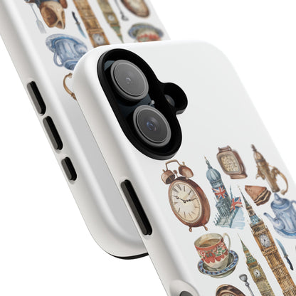 Vintage Illustrative Phone Case, Whimsical Tough Phone Cover, Gifts for Her, Unique Cell Phone Accessory
