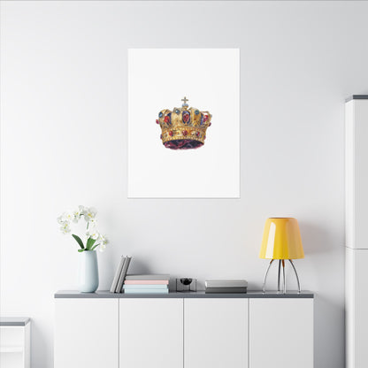 Crown Art Print, Royal Wall Decor, Matched for Home or Office, Gift for Art Lovers, Unique Royalty Artwork
