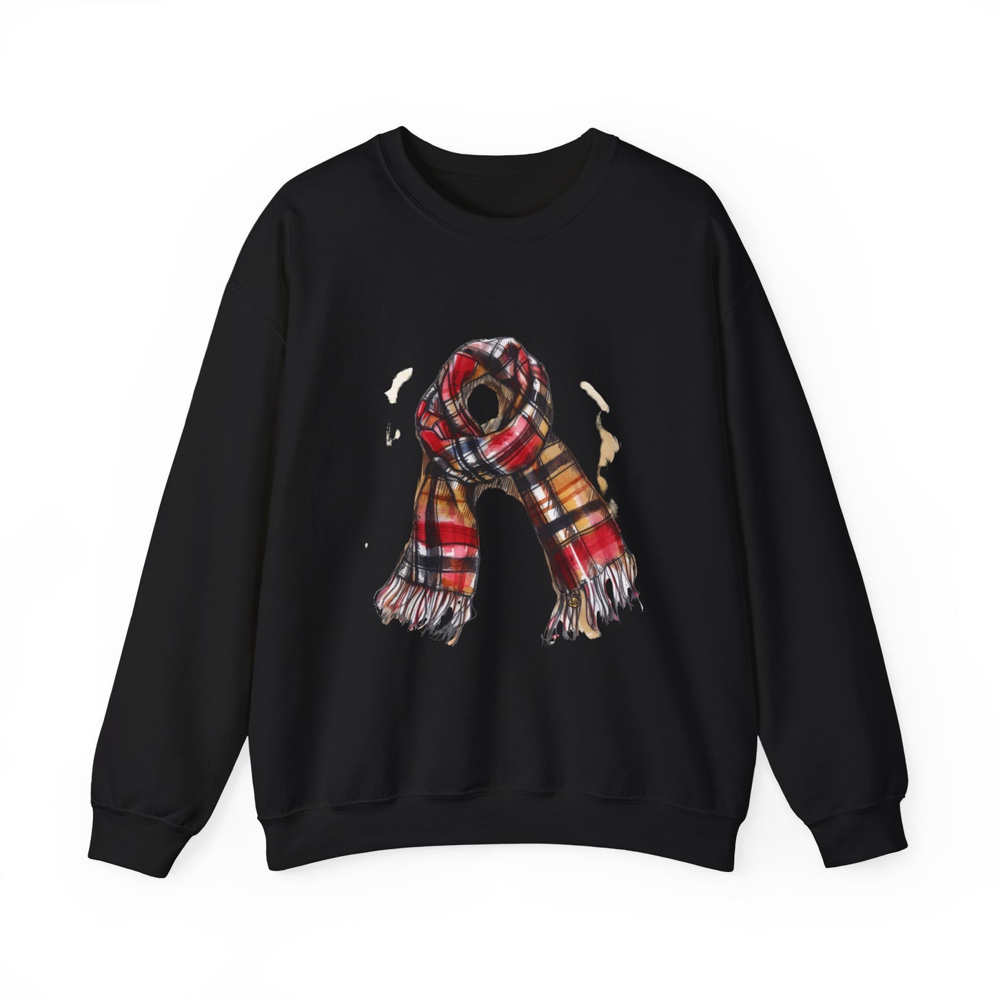 Unisex Heavy Blend™ Crewneck Sweatshirt Trendy - Classic British Plaid Scarf