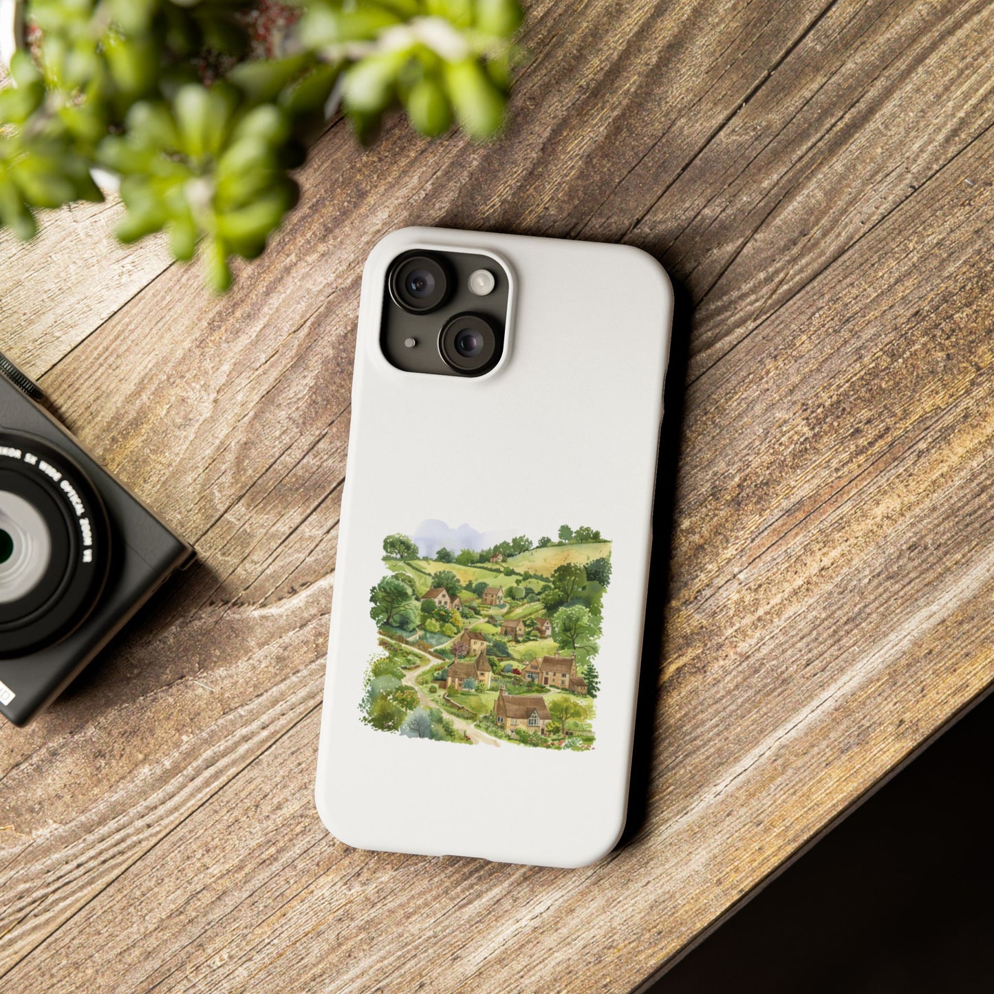 Charming Village Slim Phone Cases - Farmhouse Aesthetic, Rural Life Decor, Nature Gift, Perfect for Travelers