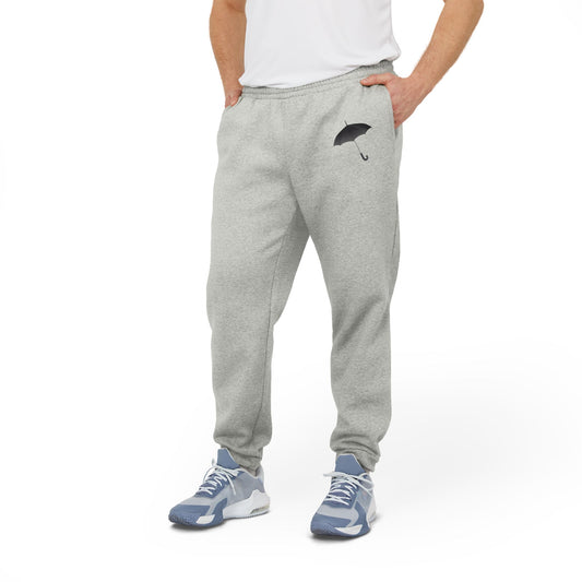 Cozy adidas Unisex Fleece Joggers with Umbrella Design - Perfect for Casual Days & Active Lifestyle - Regal Royal Umbrella - Elegant and Majestic Design
