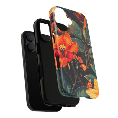Tough Floral Phone Case | Tropical Vibe, Gift for Nature Lovers, Summer Beach Accessory, Floral Pattern, Trendy Phone Accessories