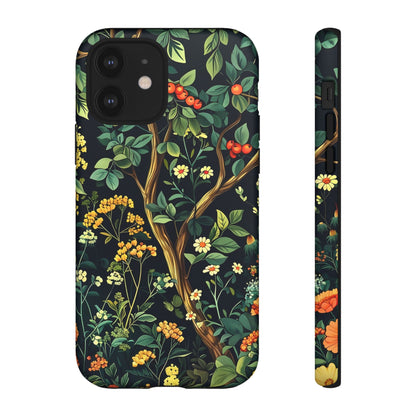 Floral iPhone Case, Nature Inspired Tough Case, Botanical Phone Cover, Eco-Friendly Gift, Unique Floral Design