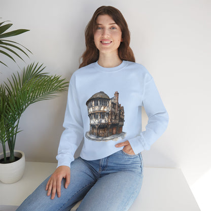 Unisex Heavy Blend™ Crewneck Sweatshirt - Home Away from Home - British Pub Atmosphere