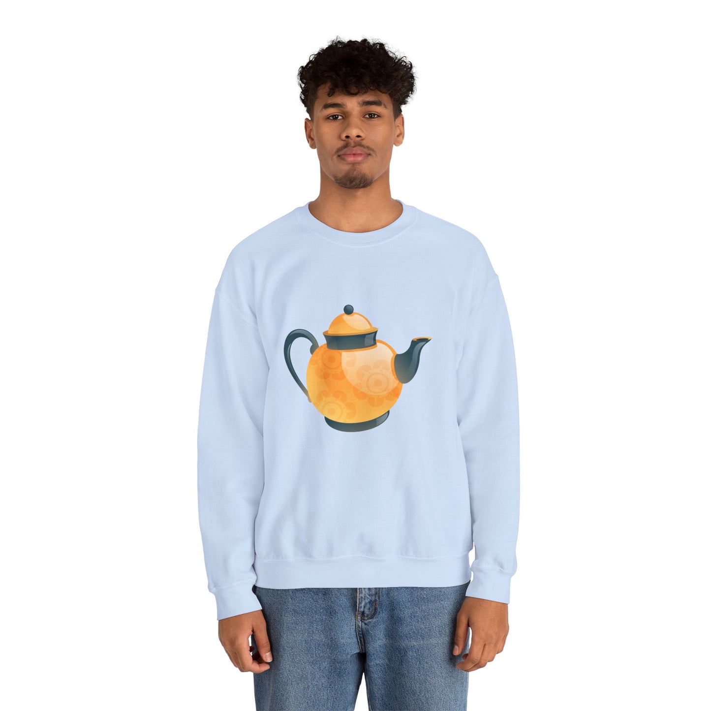 Unisex Heavy Blend™ Crewneck Sweatshirt Trendy - Classic British Tea Kettle