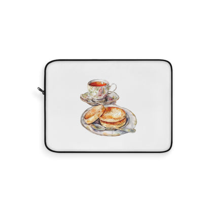 Tea Time Laptop Sleeve | Cozy Design for Work or School, Laptop Bag, Gifts for Tea Lovers, Cute Tech Accessories, Pastel Art