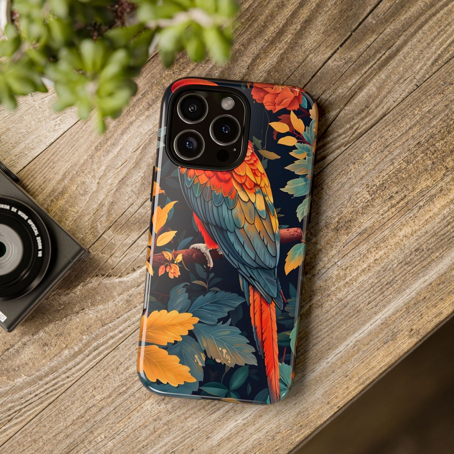 Vibrant Parrot Phone Case - Tough, Stylish, Nature-Inspired, Tropical, Wildlife, Perfect Gift, Summer Vibes
