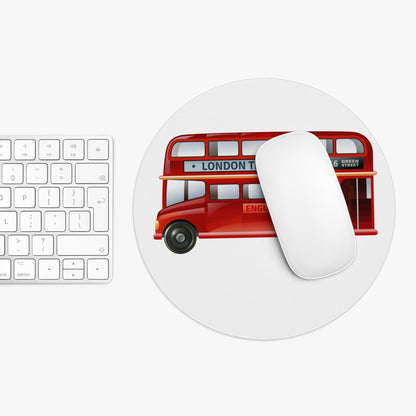 London Transport Themed Mouse Pad, British Bus Desk Mat, Office Gift, Home Office Decor, Unique Workstation Accessory