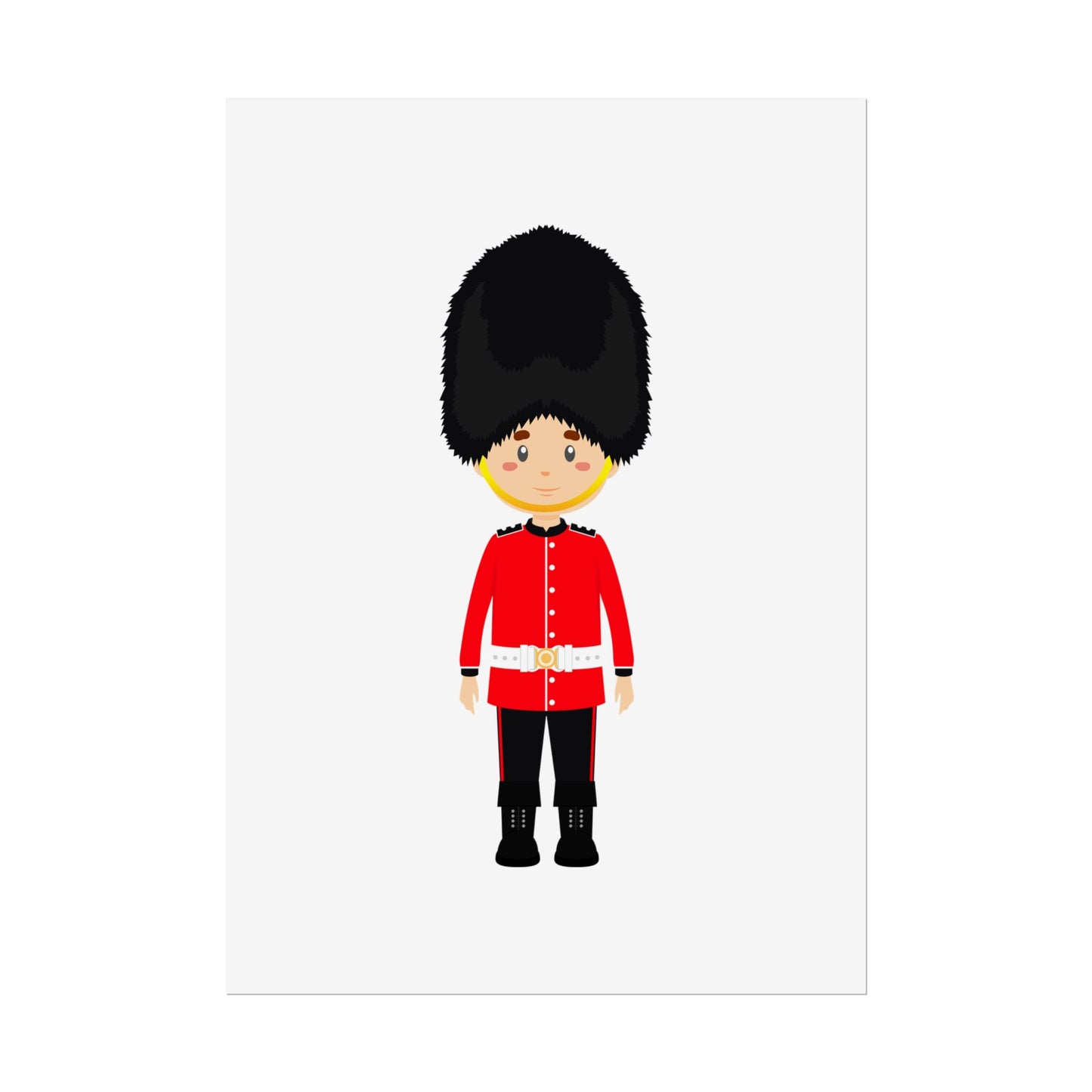 Adorable British Soldier Rolled Posters, Kids Room Decor, Unique Gift, Nursery Art, Educational Wall Art