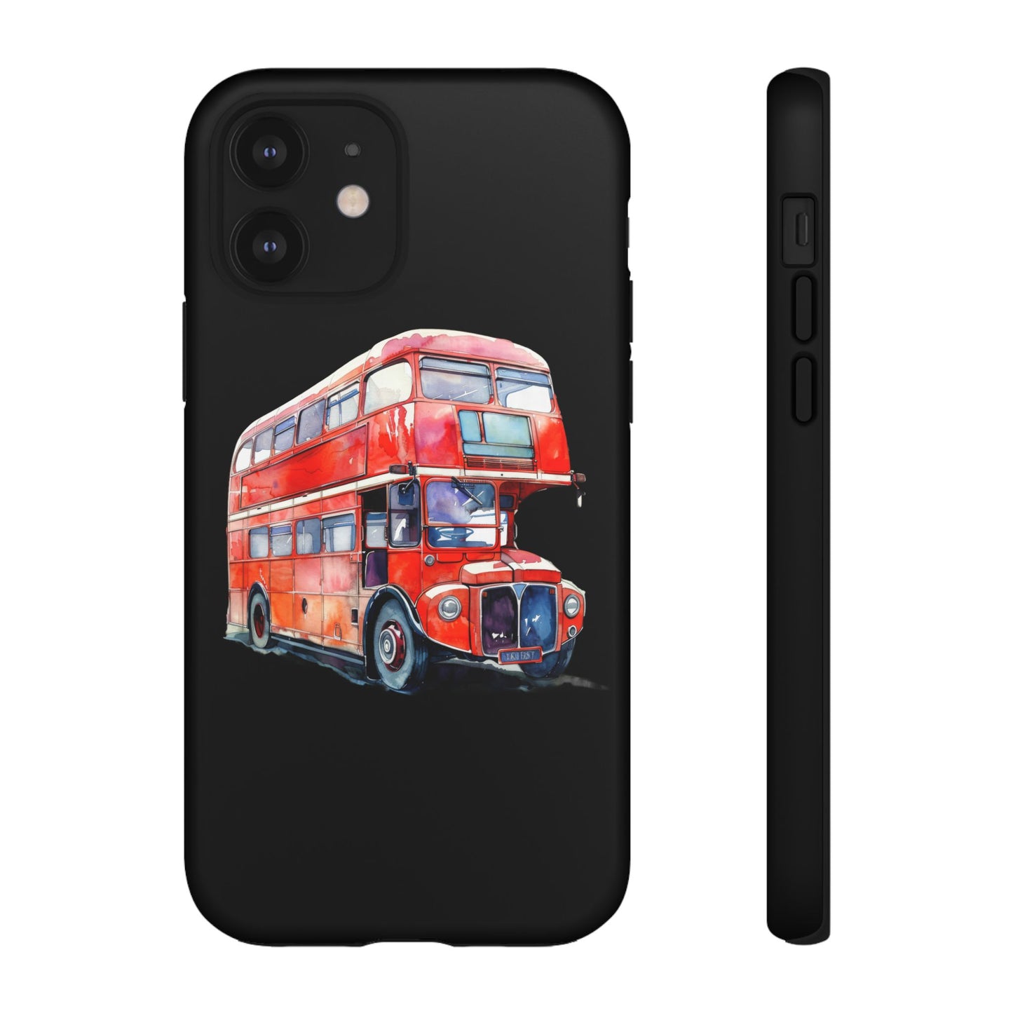 London Bus Phone Case, Tough iPhone Cover, Unique Gift for Travelers, Vintage Style Accessories, Holiday Present Idea