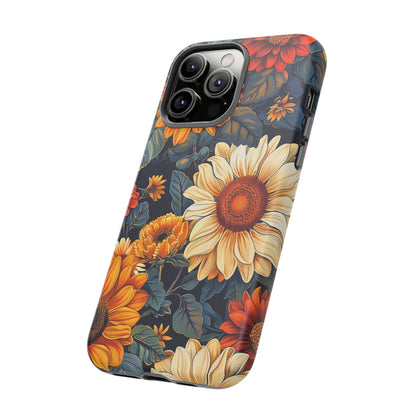 Floral Tough Phone Case | Sunflower Design, iPhone Cover, Protective Case, Gifts for Her, Floral Phone Accessory