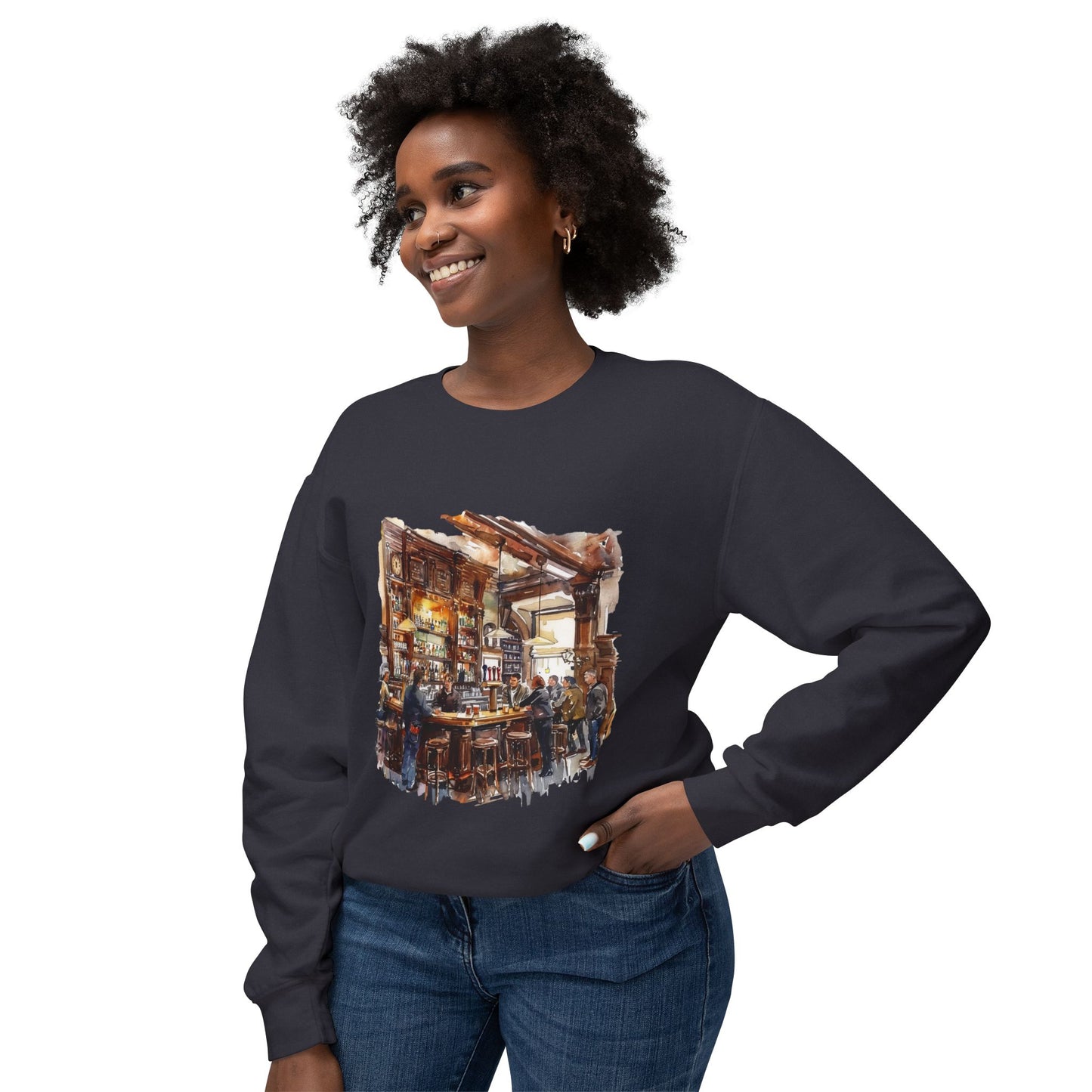 Unisex Lightweight Crewneck Sweatshirt - The Local Spot - Authentic British Pub Vibes