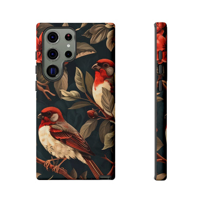 Elegant Bird Phone Case, Floral Tough Cases, Nature Lover Gift, Stylish Mobile Cover, Unique Phone Accessory