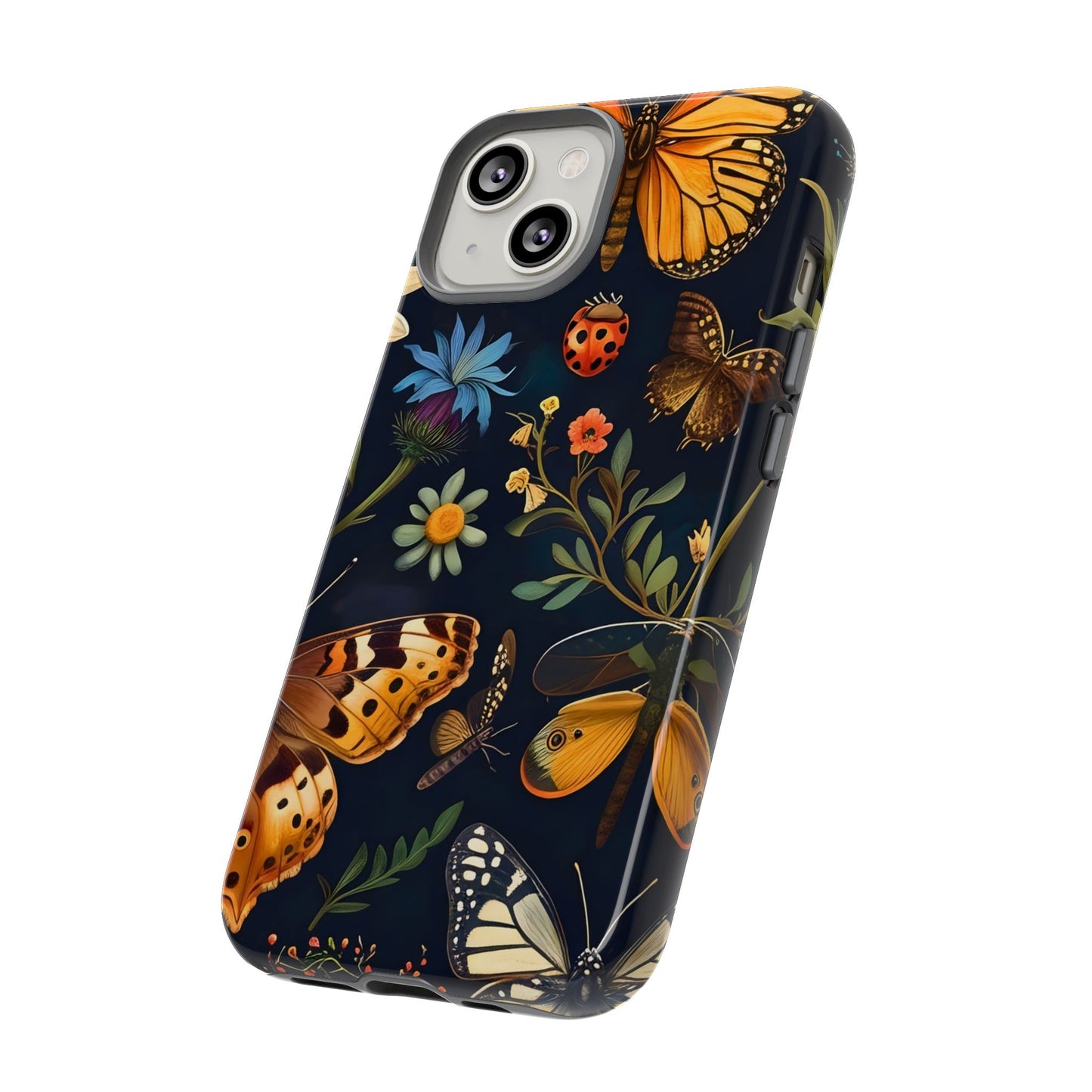 Nature-Inspired Phone Case | Floral Butterfly Design, Tough Phone Cover, Gift for Nature Lovers, Cute Butterfly Case, Home Decor
