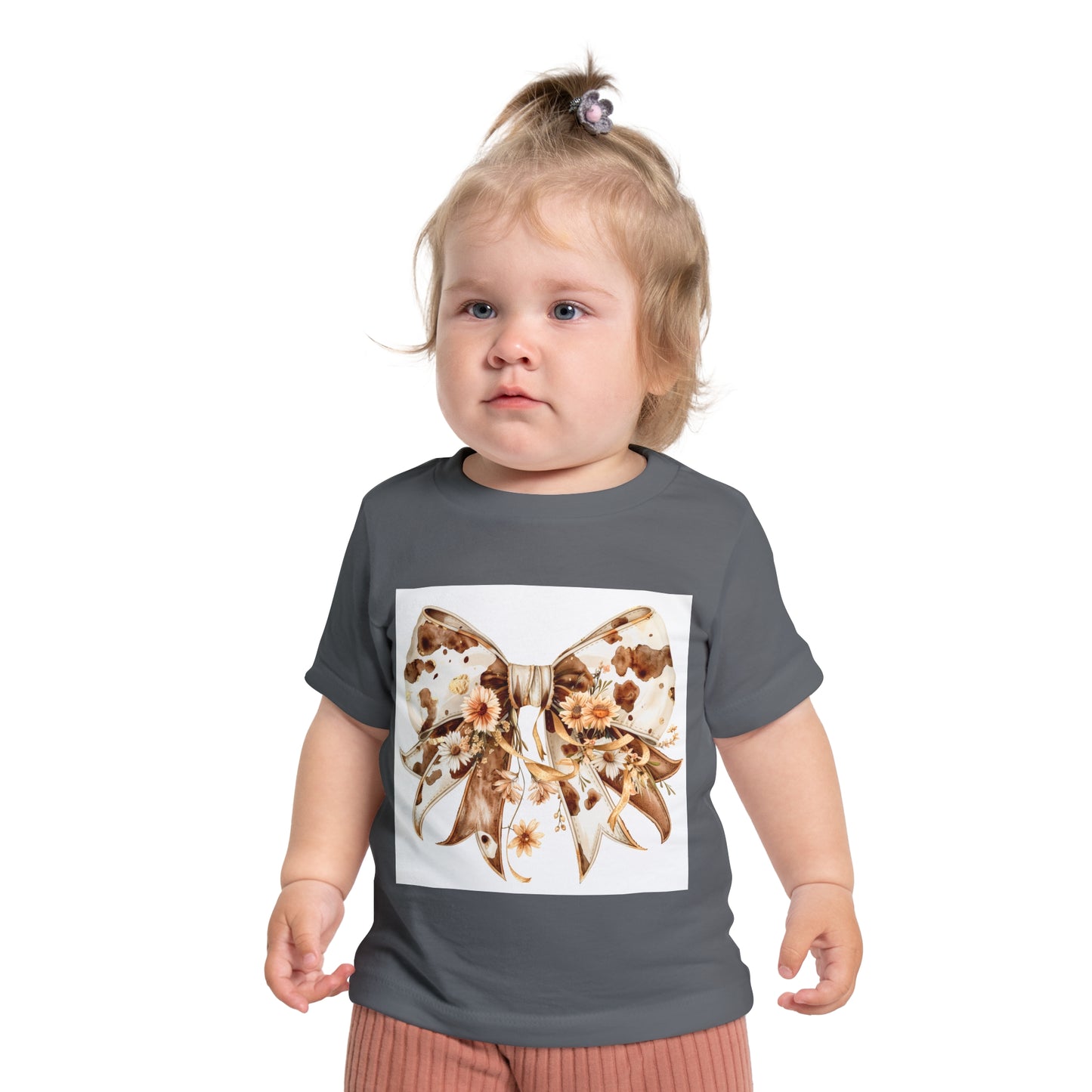 Floral Bow Baby T-Shirt - Cute Short Sleeve Tee for Little Trendsetters