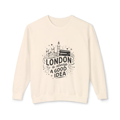 Unisex Lightweight Crewneck Sweatshirt - London is always a good idea