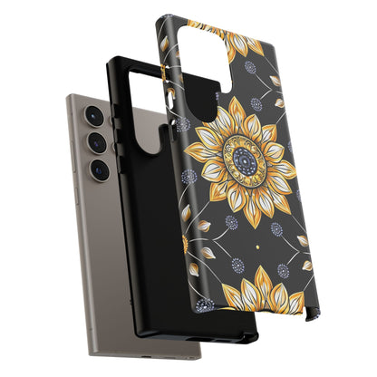 Floral Phone Case with Mandala Design, Tough Cases for iPhone & Samsung, Boho Style, Gift for Her, Unique Accessories