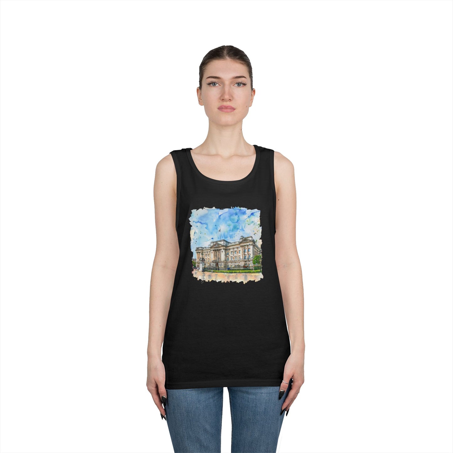 Unisex Heavy Cotton Tank Top - England Aesthetics - Embracing Classic British Charm and Style