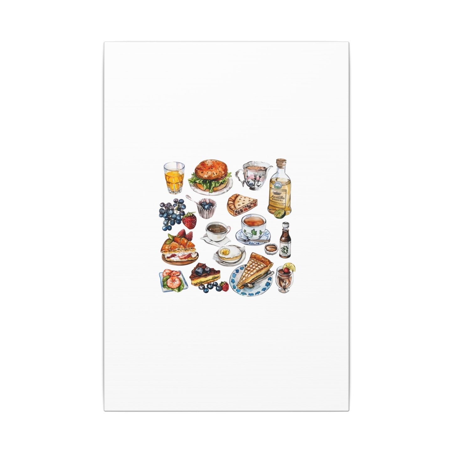 Breakfast Feast Canvas Print, Food Art, Kitchen Decor, Gifting for Food Lovers, Brunch Vibes, Wall Art