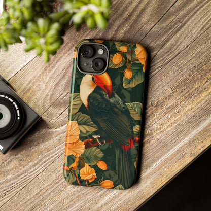 Tropical Toucan Phone Case, Exotic Bird Cover, Nature Lover Gift, Eco-Friendly Design, Customizable Tech Accessory