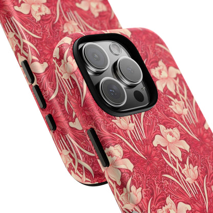 Floral Tough Phone Case - Durable, Stylish Accessory, Perfect Gift for Her, Floral Pattern, Customizable, Ideal for Daily Use