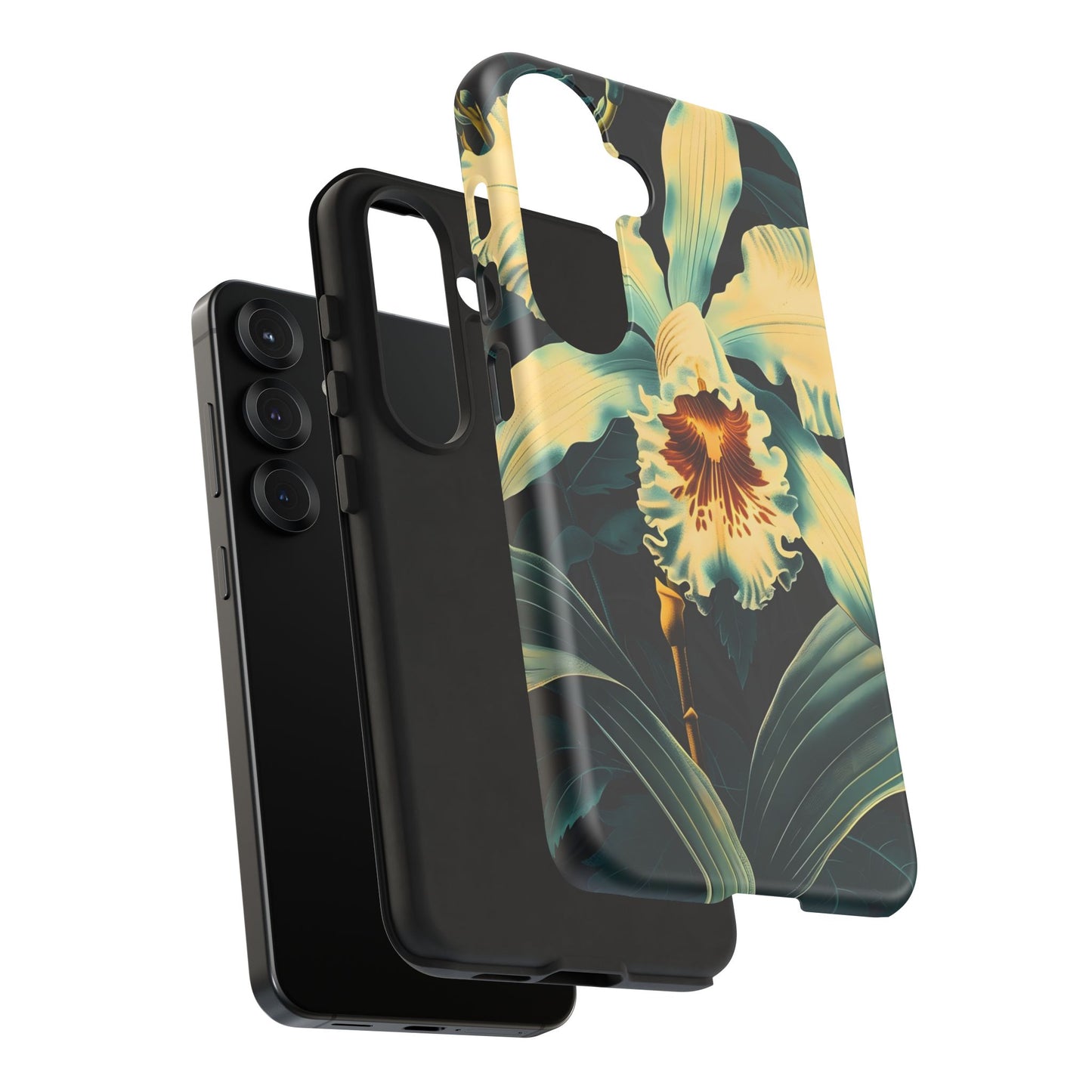 Floral Phone Case - Tough Cases with Orchid Design, Durable Smartphone Cover for Nature Lovers, Floral Gift for Her, Botanical [...]