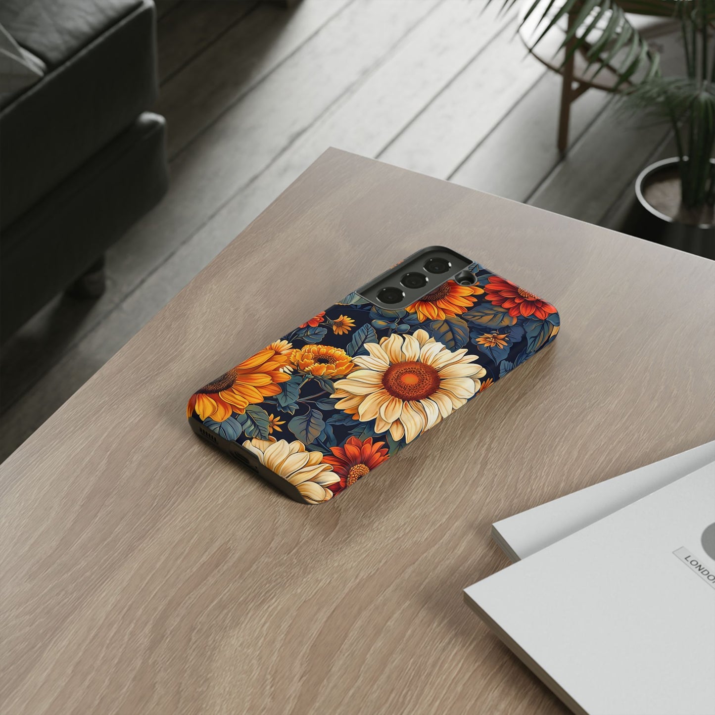 Floral Tough Phone Case | Sunflower Design, iPhone Cover, Protective Case, Gifts for Her, Floral Phone Accessory