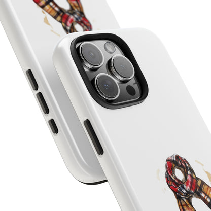 Cozy Plaid Scarf Phone Case - Tough Protection for Winter Style