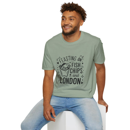 Fish Chips and London Unisex Softstyle T-Shirt