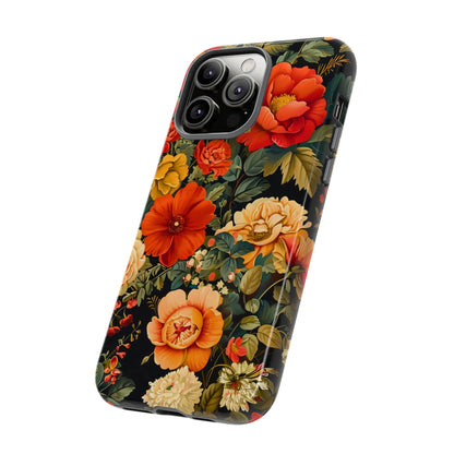 Floral Phone Case, Tough Cases, Decorative Tech Accessories, Gift for Her, Nature Lover Gift, Boho Style Case, Spring Floral Cover