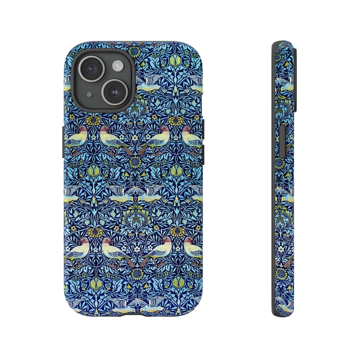 Bird and Floral Pattern Phone Case, Tough Cases, Gift for Nature Lovers, Eco-friendly, Custom Phone Accessories, All-Occasion