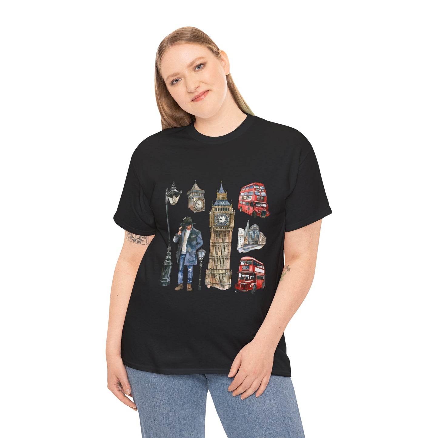 Unisex Heavy Cotton Tee - Classic England - A Collection of Iconic Imagery