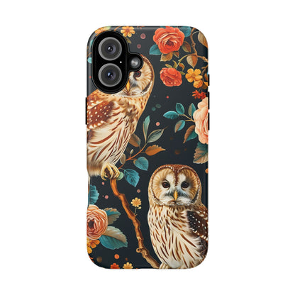 Owl Phone Case with Floral Design, Tough Phone Cover for Nature Lovers, Gift for Bird Enthusiasts, Stylish Protection for Smartphones, [...]