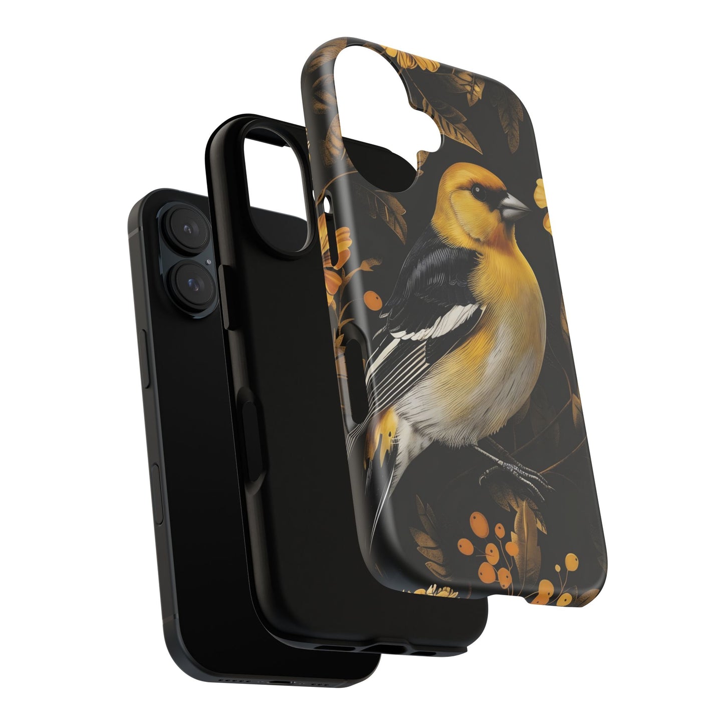 Elegant Bird Phone Case - Tough Cases, Phone Accessories, Wildlife Gifts, Nature Lover, Floral Design, Unique Cases