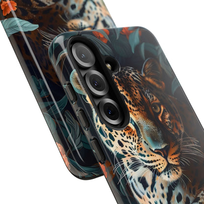 Wildlife Phone Case with Leopard Design | Tough Cases, Animal Prints, Floral Phone Cover, Gift for Nature Lovers, Unique Phone Accessories