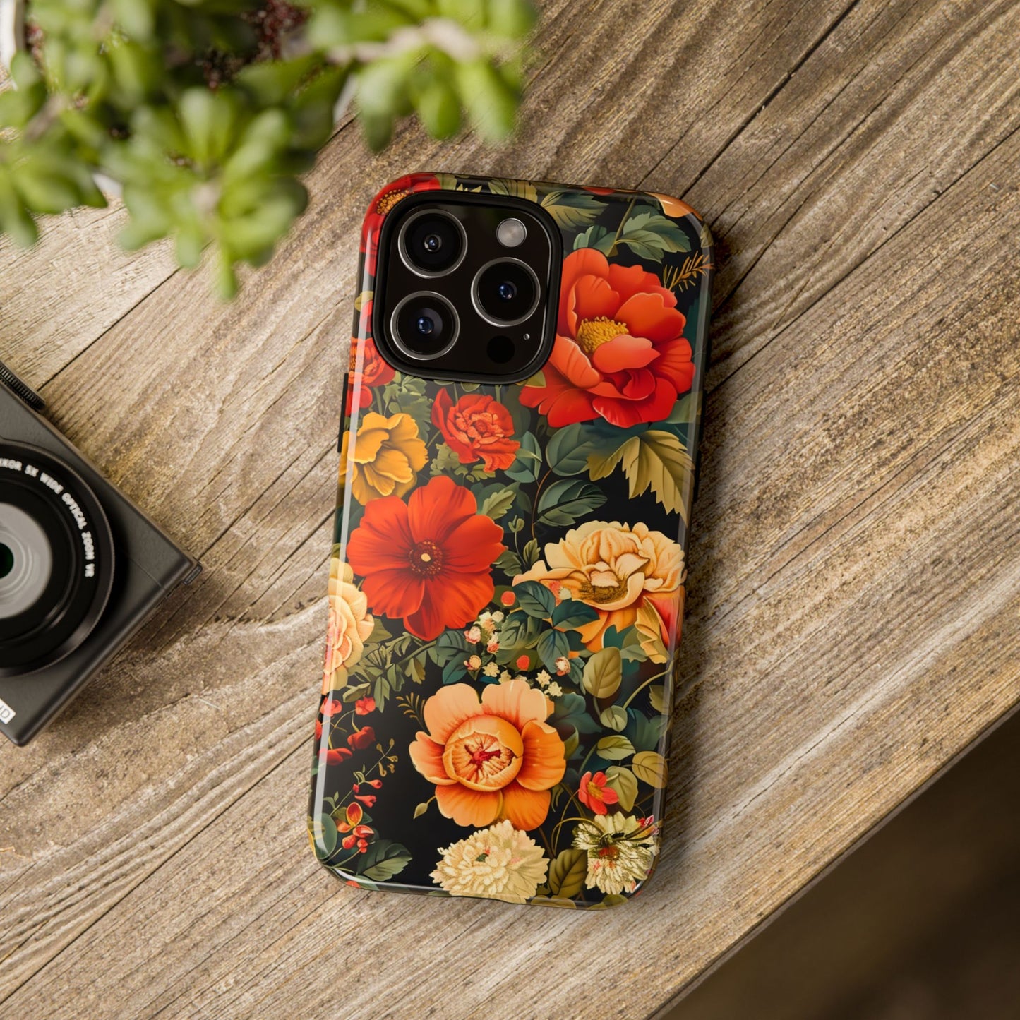 Floral Phone Case, Tough Cases, Decorative Tech Accessories, Gift for Her, Nature Lover Gift, Boho Style Case, Spring Floral Cover