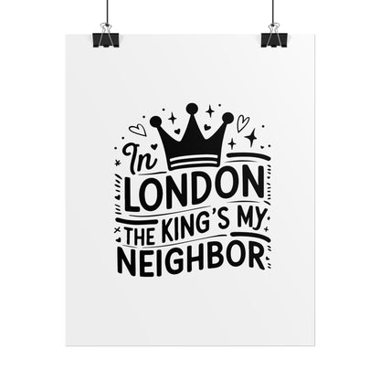London Themed Rolled Poster - Whimsical Art Print for Home Decor, Gifts, Travel Lovers, Wall Art, Inspirational Quote