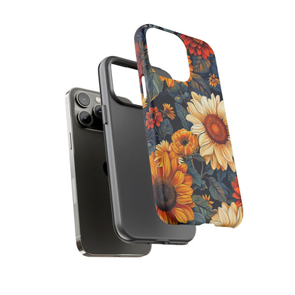 Floral Tough Phone Case | Sunflower Design, iPhone Cover, Protective Case, Gifts for Her, Floral Phone Accessory