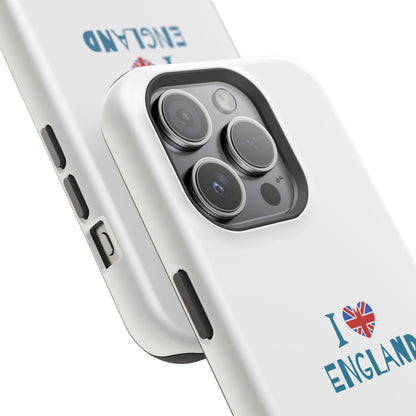 I Love England Magnetic Tough Cases, Phone Cover, Gift for Travelers, Souvenir, England Pride, Durable Phone Protection