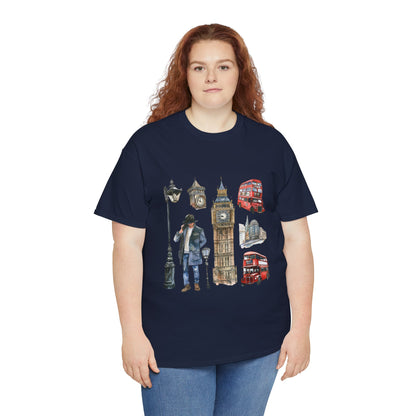 Unisex Heavy Cotton Tee - Classic England - A Collection of Iconic Imagery