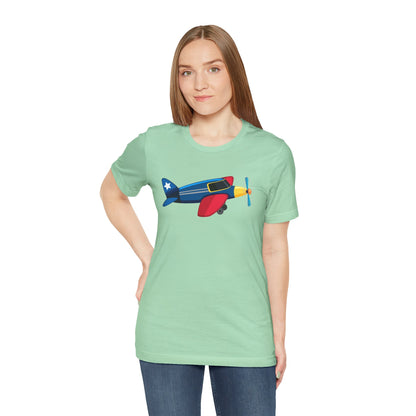 Unisex Jersey Short Sleeve Tee - Vintage Airplane Illustration - Retro Aviation Design