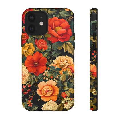 Floral Phone Case, Tough Cases, Decorative Tech Accessories, Gift for Her, Nature Lover Gift, Boho Style Case, Spring Floral Cover