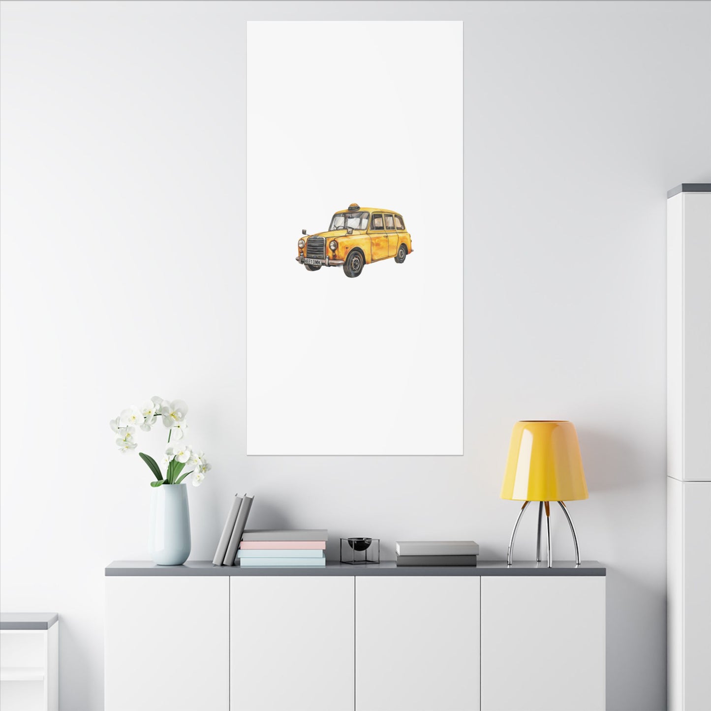 Vintage Taxi Matte Canvas, Stretched, 0.75" (Multi-Size)