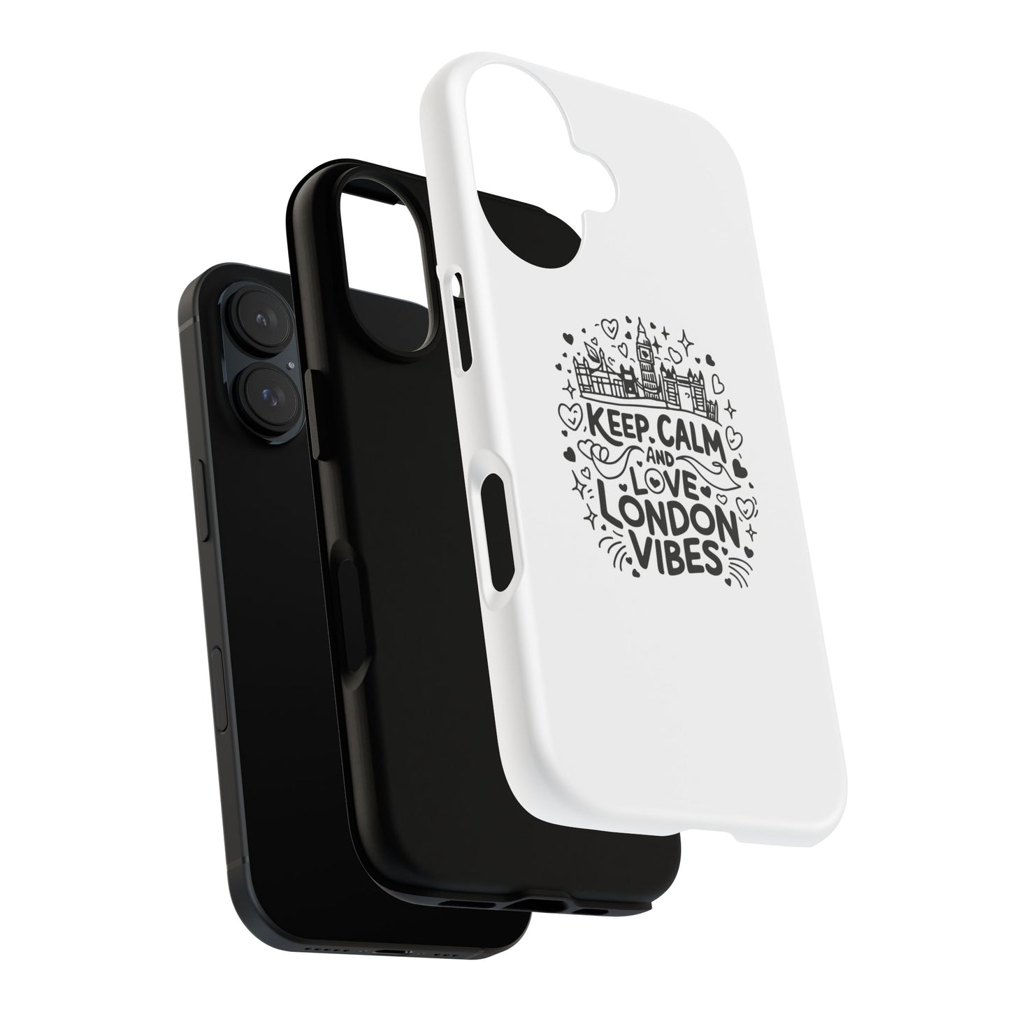 Tough Cases: Keep Calm and Love London Vibes Phone Case