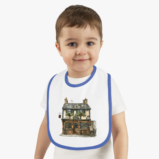 Cute Illustrated Baby Bib, Personalized Baby Shower Gift, Child's Feeding Accessory, Cute Baby Gear, Adorable Jersey Bib