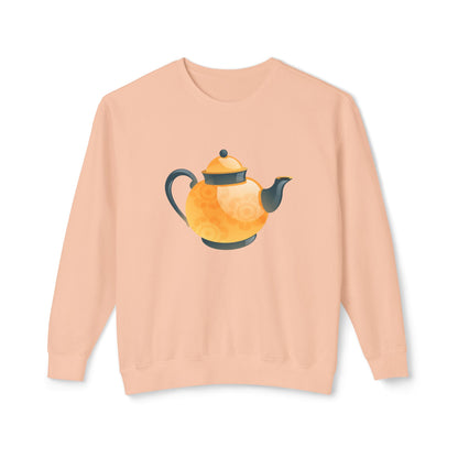 Unisex Lightweight Crewneck Sweatshirt - Classic British Tea Kettle