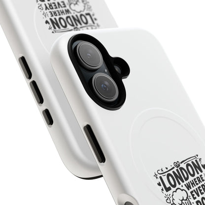 London Pub Themed Tough Magnetic Case for Phone, Unique Phone Accessories, Gift for Travelers, Fun Drink Lovers, Birthday or Travel Gift