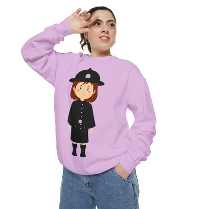 Unisex Garment-Dyed Sweatshirt - Echoes of Valor - Red Jacket at Bodmin Keep