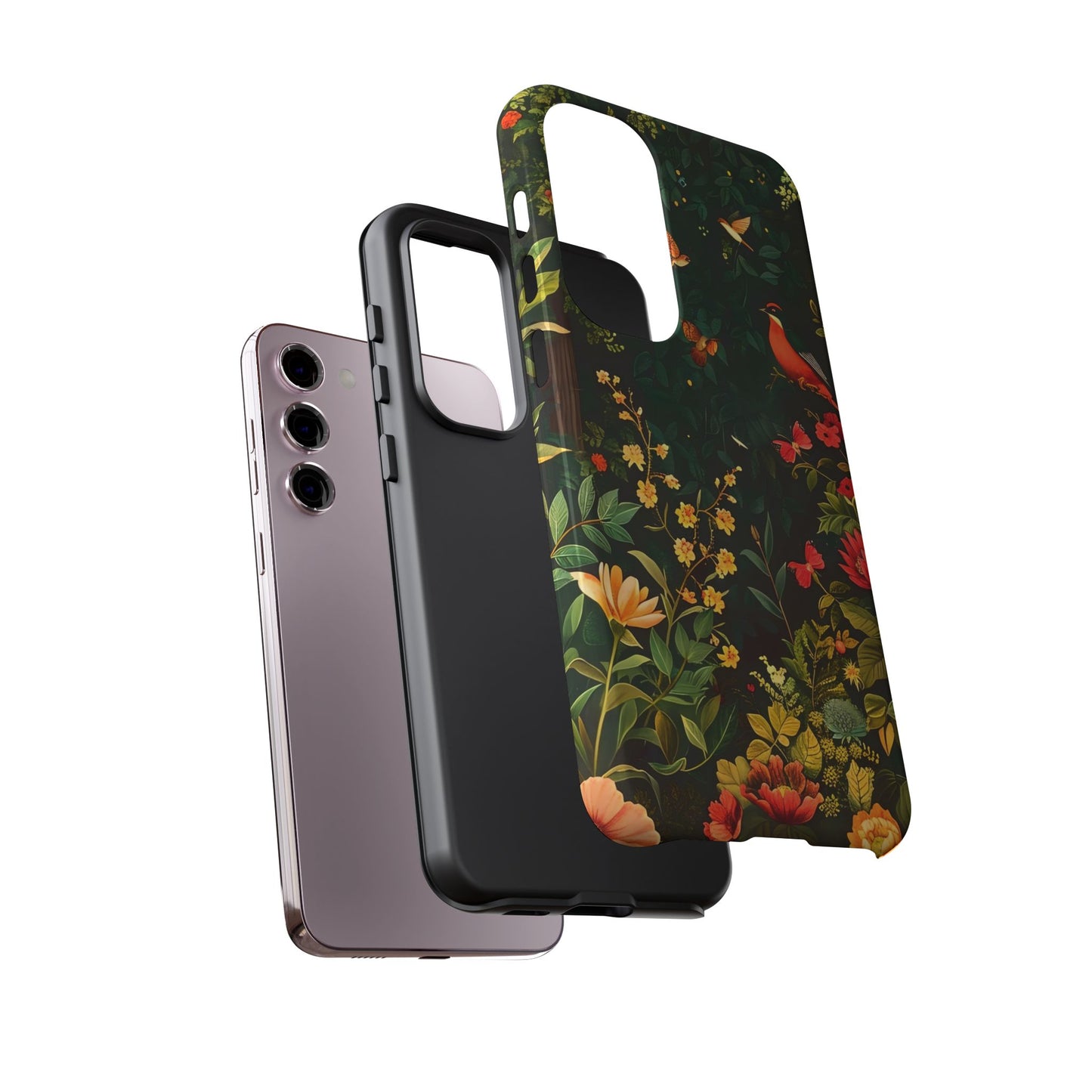 Floral Tough Phone Case, Nature-Inspired Design, Ideal for Garden Lovers, Gift for Birthdays, Christmas, Eco-Friendly Accessory